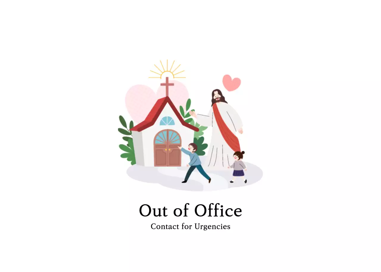 Warm colorsChurches with cute illustrations