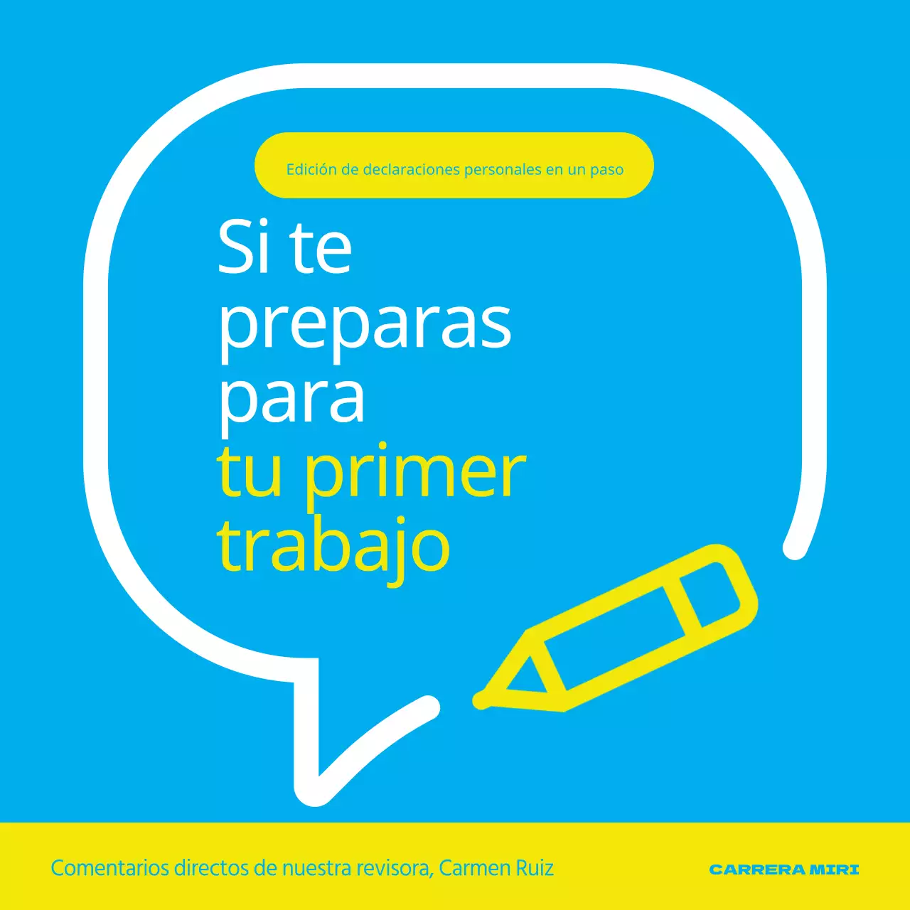 Promover una sencilla sesión de tutoría en azul claro y amarillo
