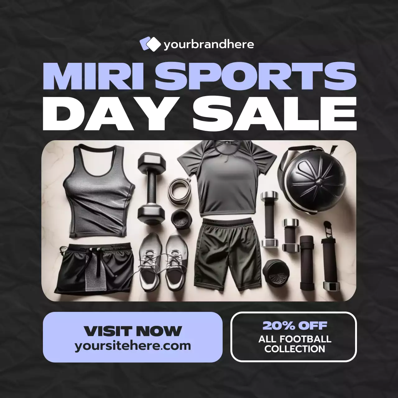 Black Modern Sports Promotion Social Media Post