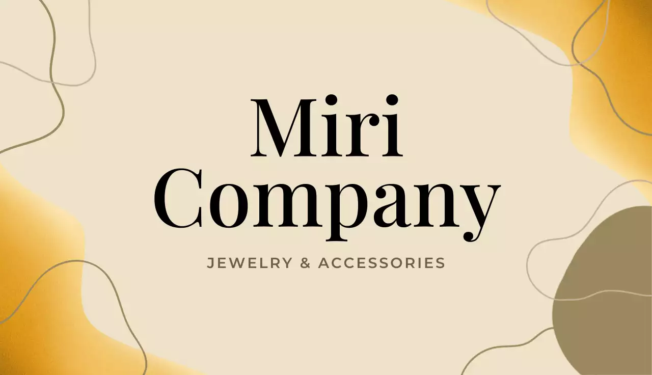 Beige Simple Contact Information Business Card