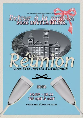 avis de rentrée vintage bleu