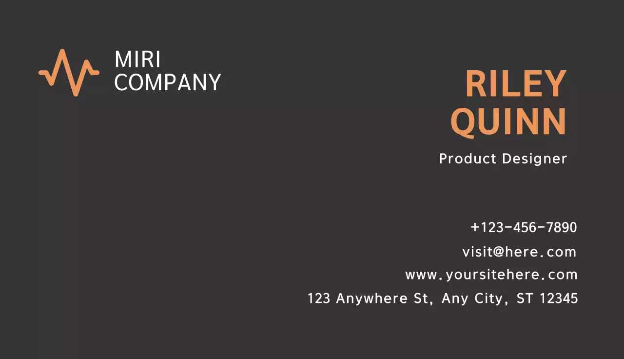 Black Modern Business Card