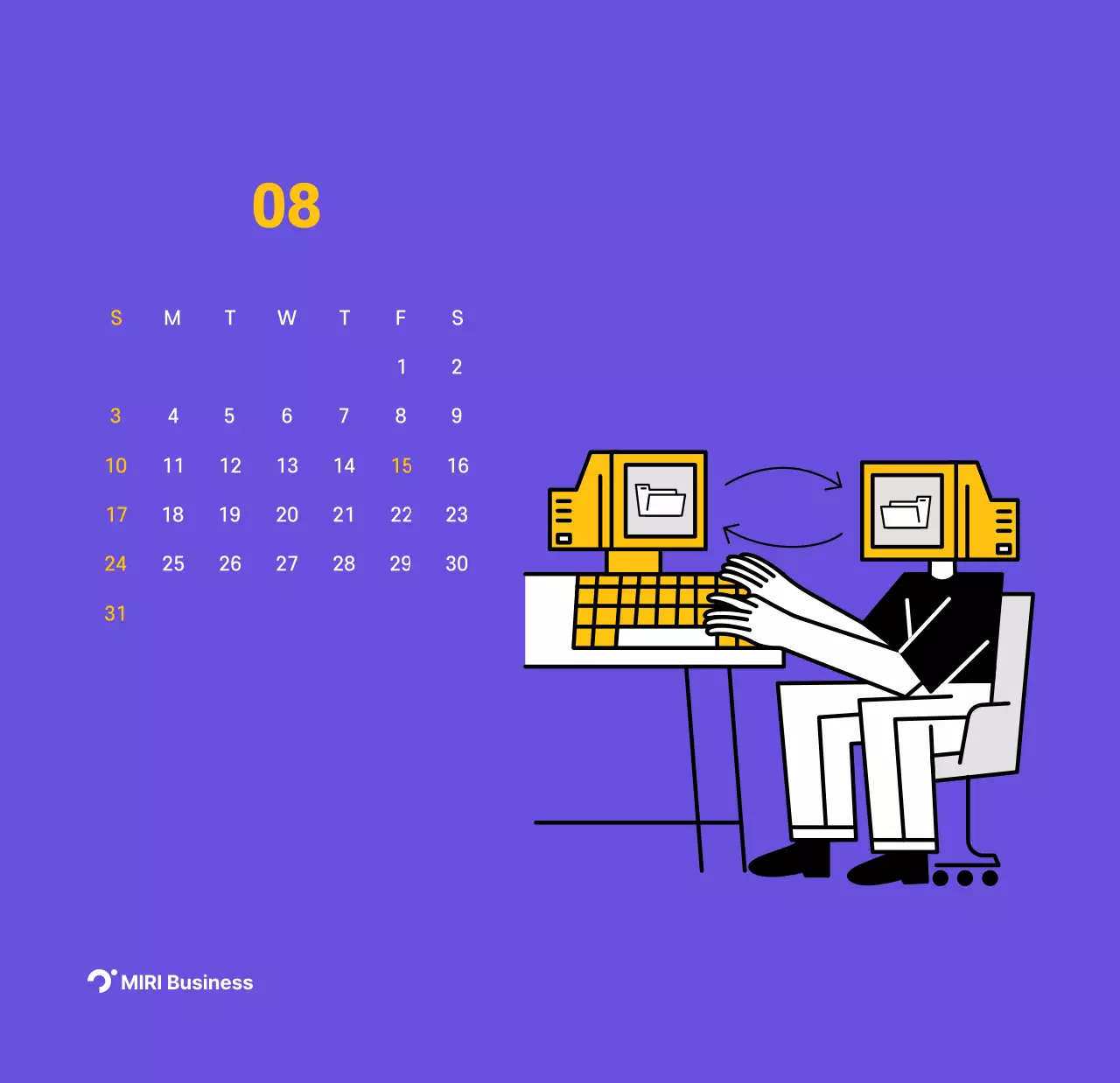 Saubere Linie Illustration auf einem lila Hintergrund