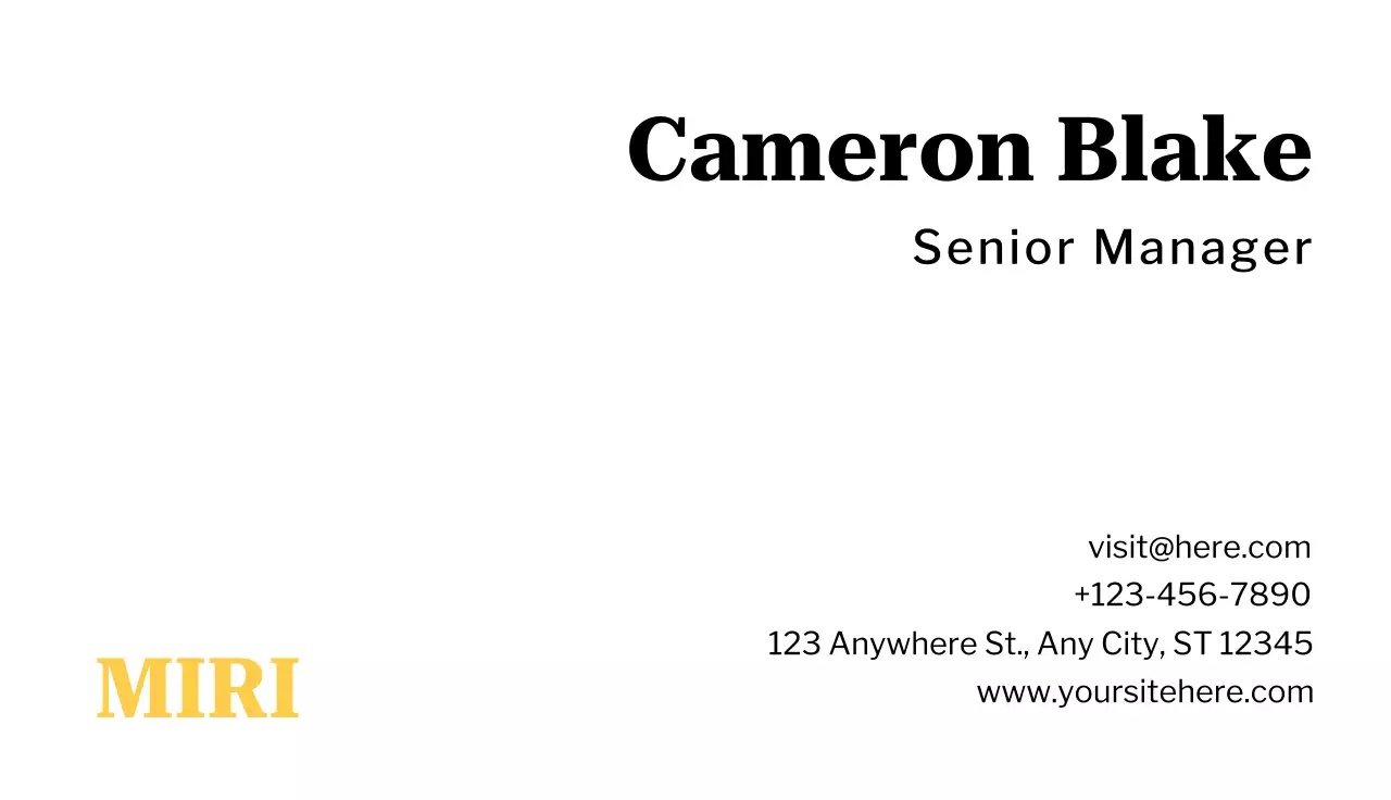 White Minimal Business Card