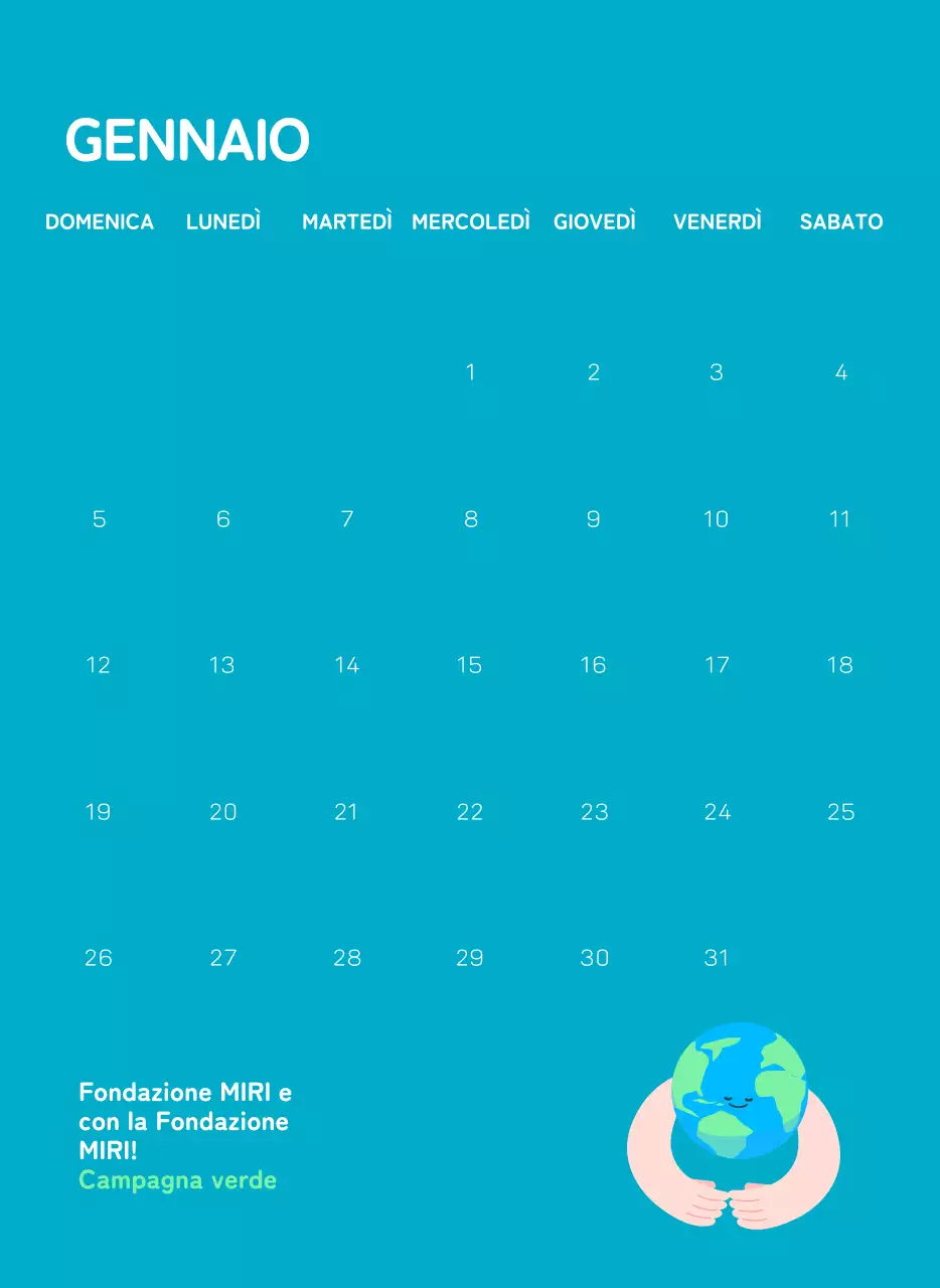 Una fondazione sociale che celebra le festività natalizie con illustrazioni colorate di persone e del pianeta.