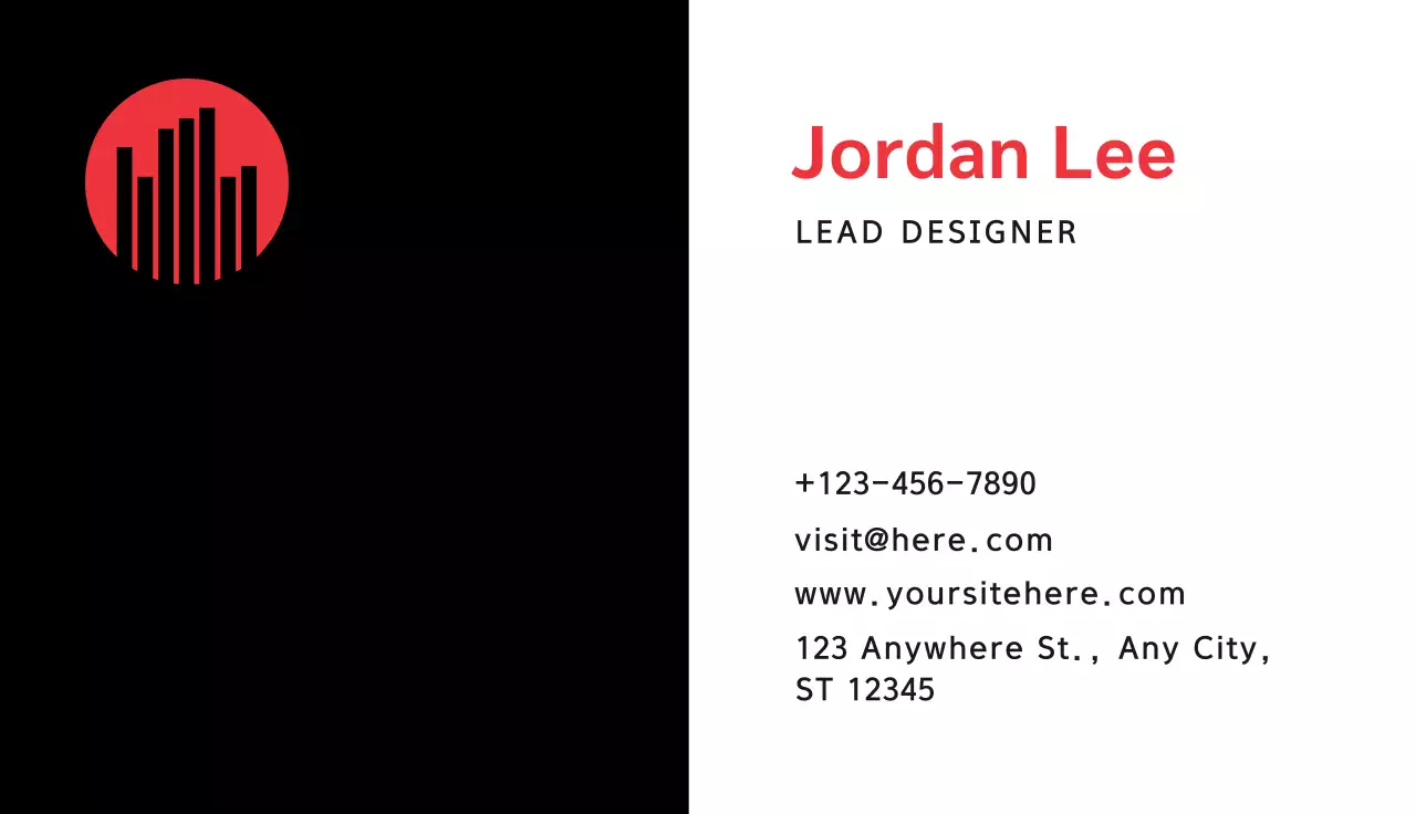 Red Simple Business Card