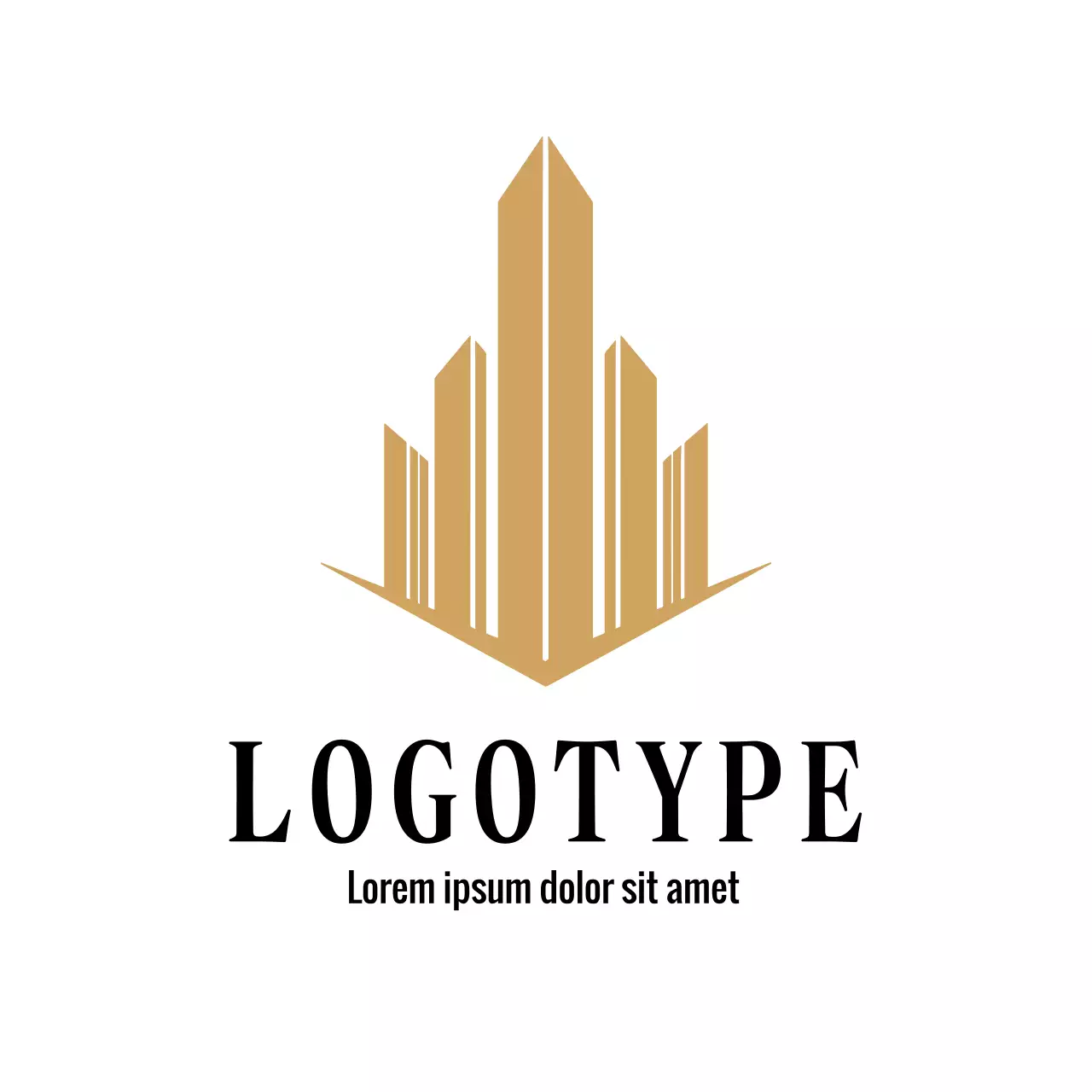 Gold Minimal Business Card Logo