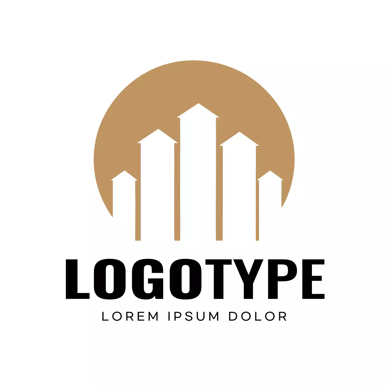 Gold Modern Business Card Logo