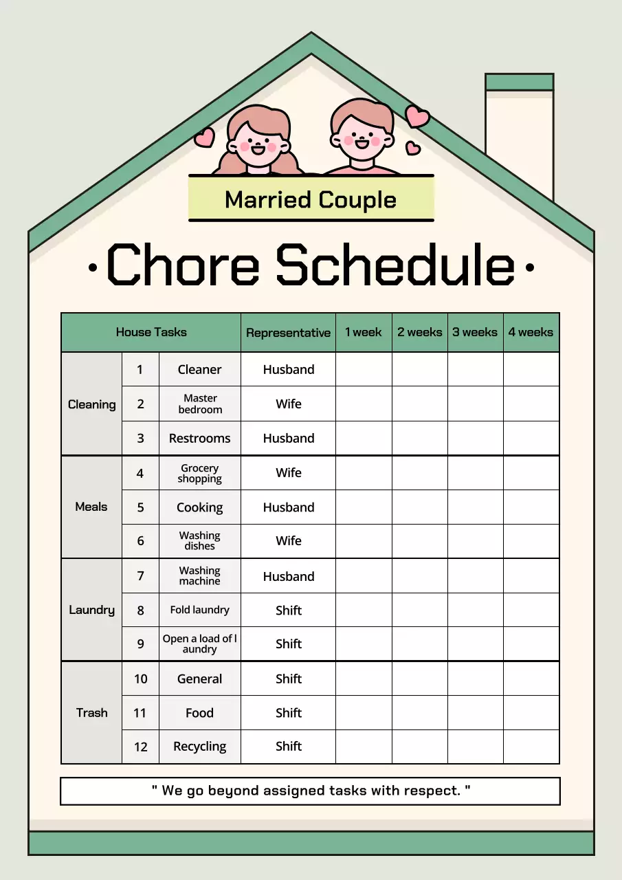 Beige Simple Chore Planner