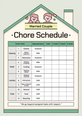Beige Simple Chore Planner