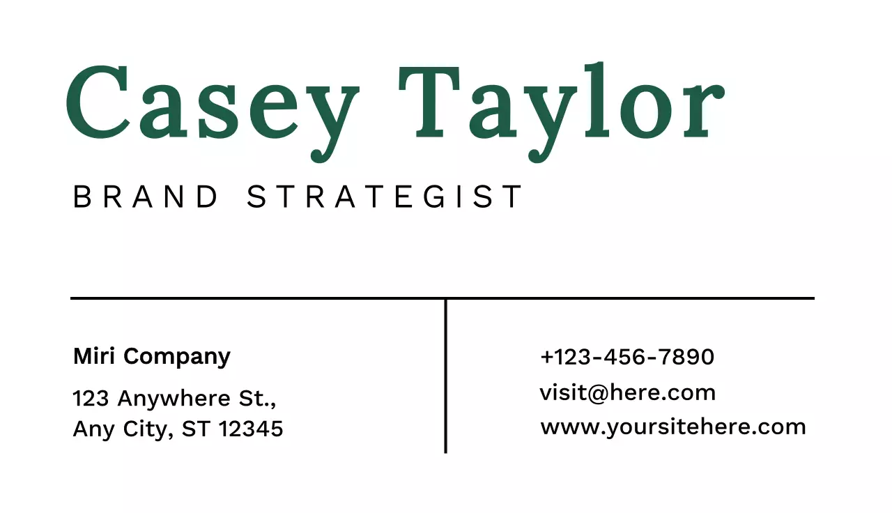 Green Professional Business Card