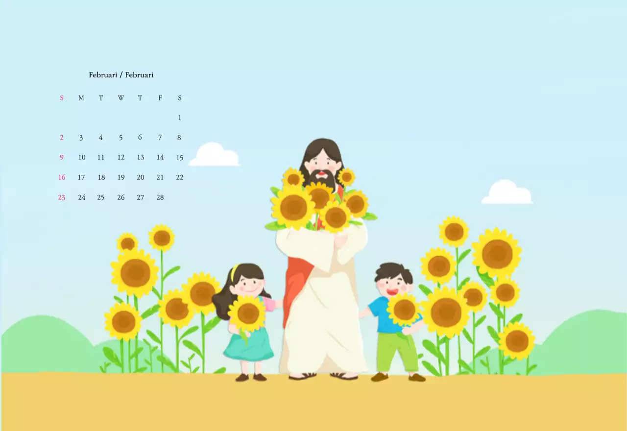 Warme kleurenKerken met schattige illustraties