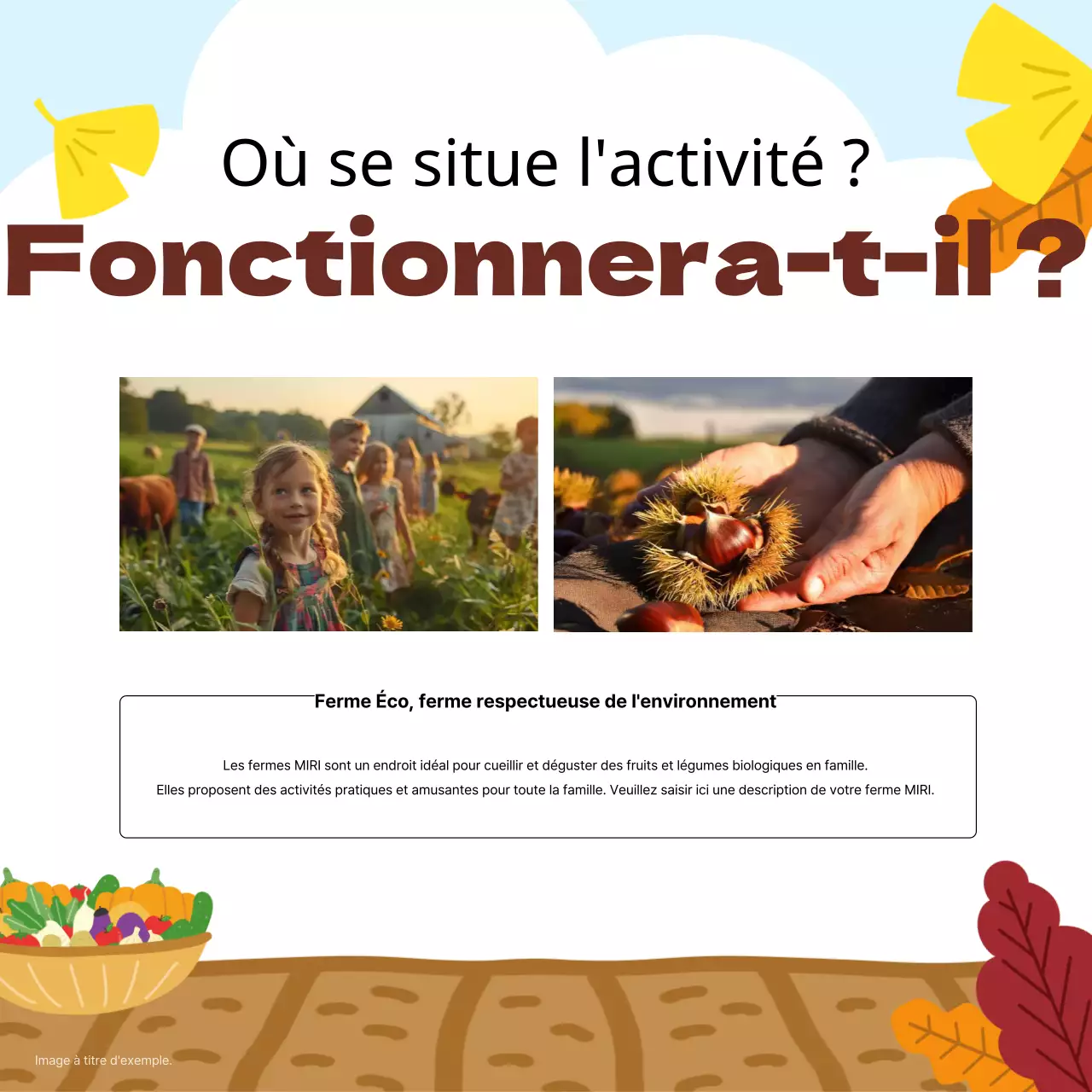 Récapitulatif des expériences de l'automne orange