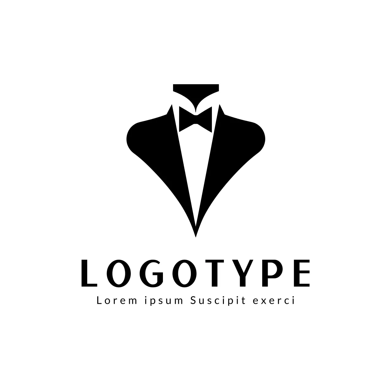 Black Minimal Business Card Logo