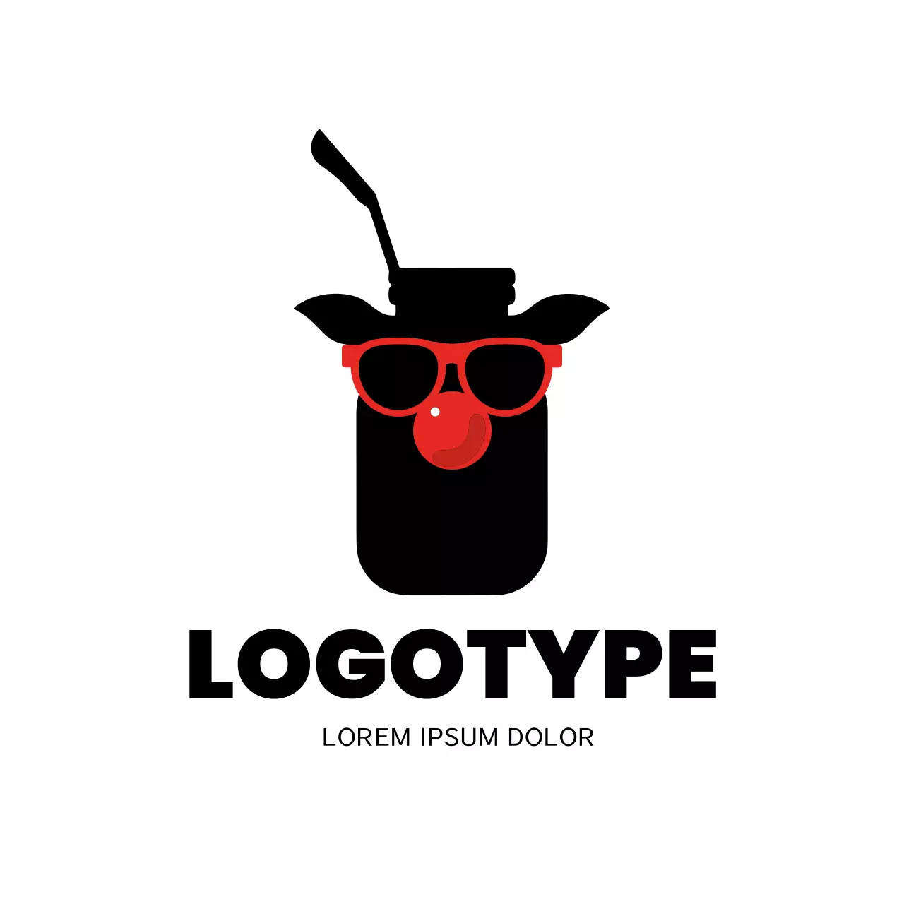 Black Trendy Design Logo