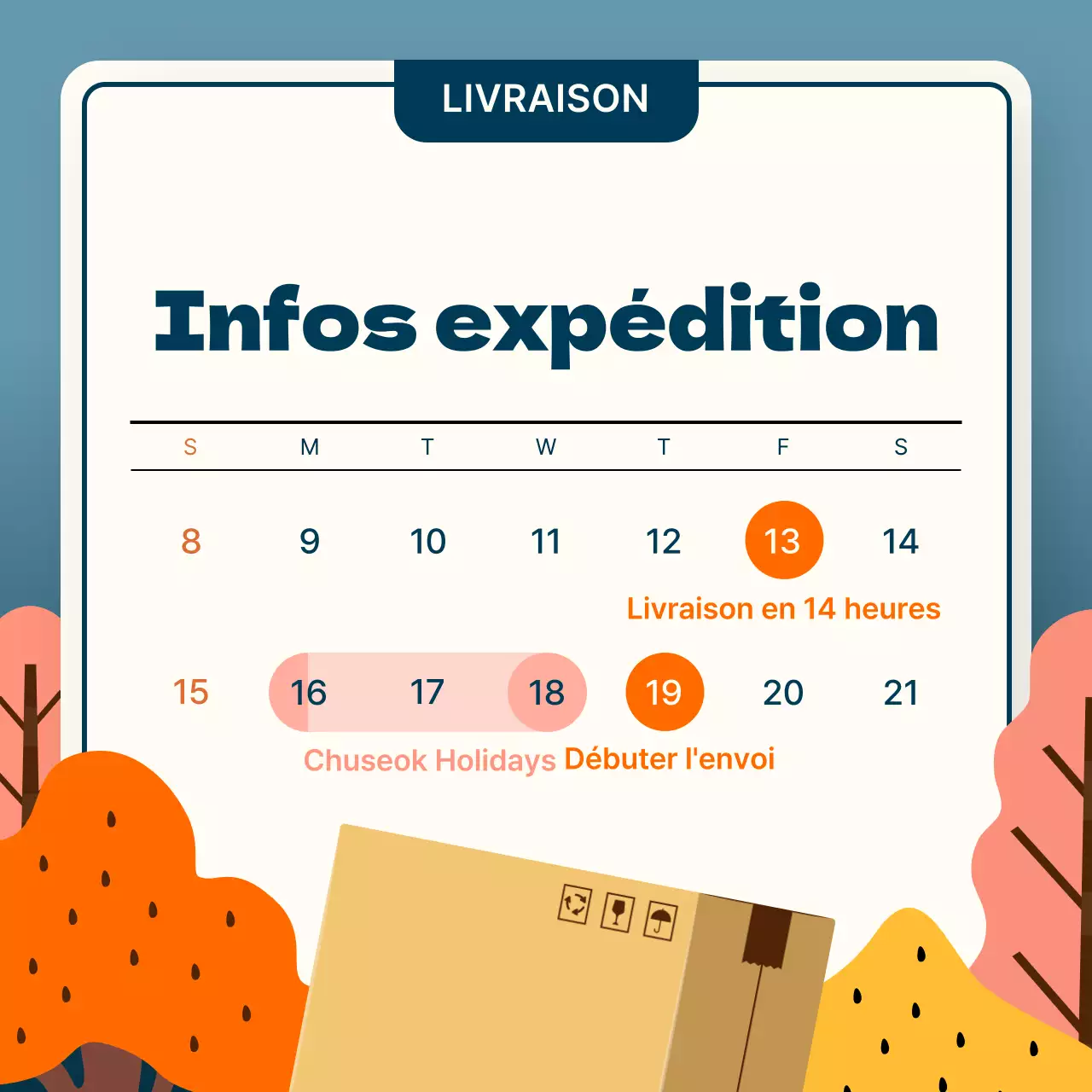 Promotion orange d'automne