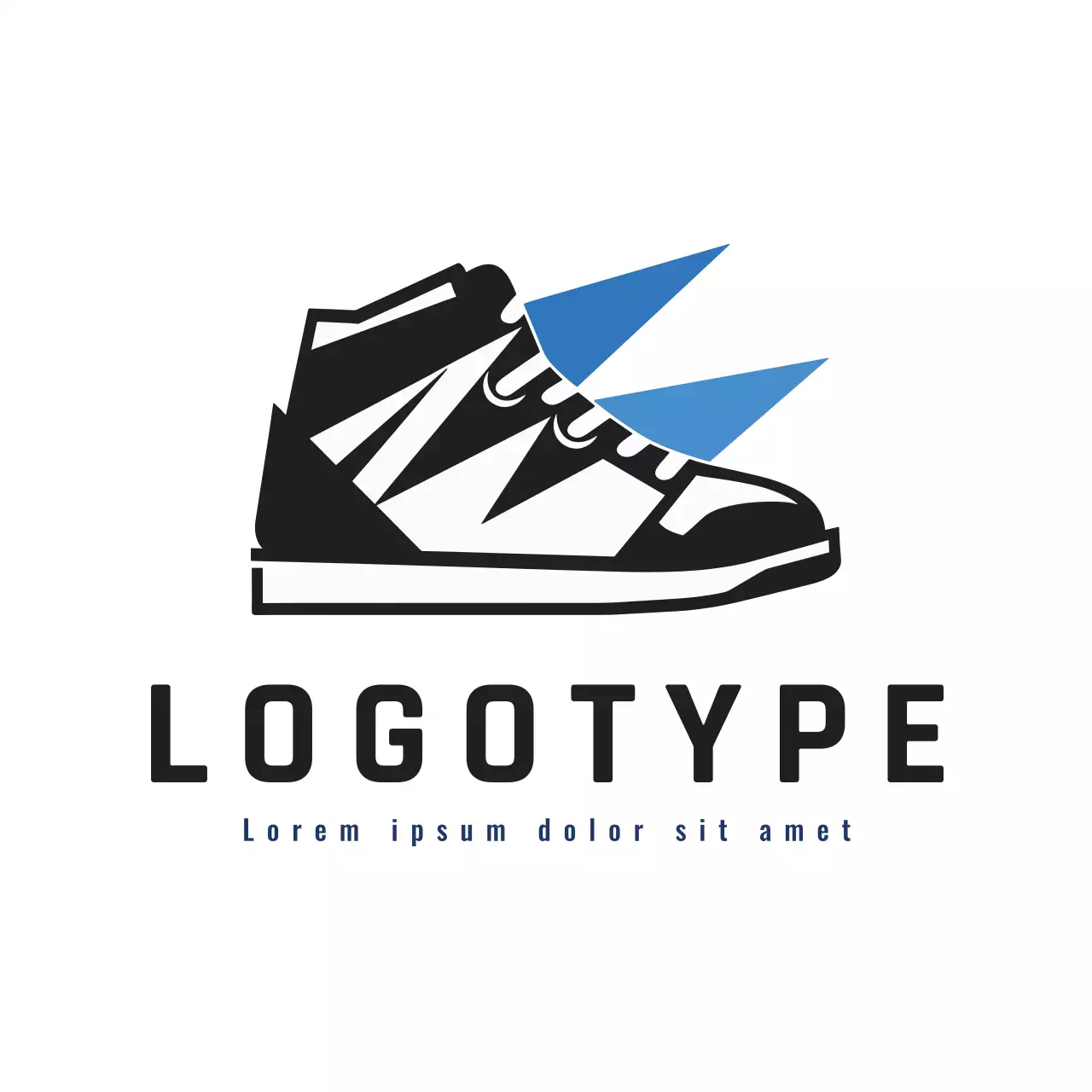 Black Minimal Sneaker Logo