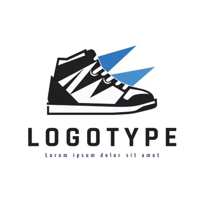 Black Minimal Sneaker Logo