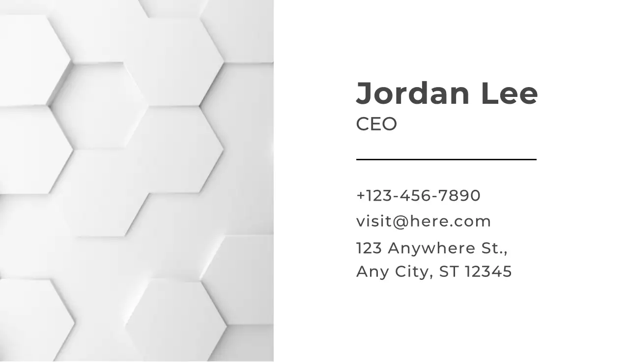 White Modern Business Card