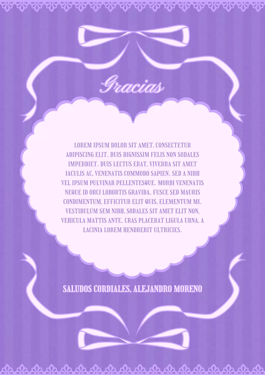 tarjeta de agradecimiento antigua morada