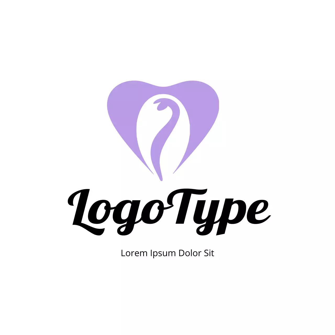 Purple Minimal Design Logo