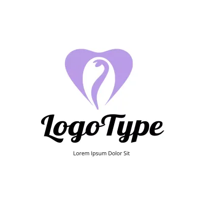 Purple Minimal Design Logo