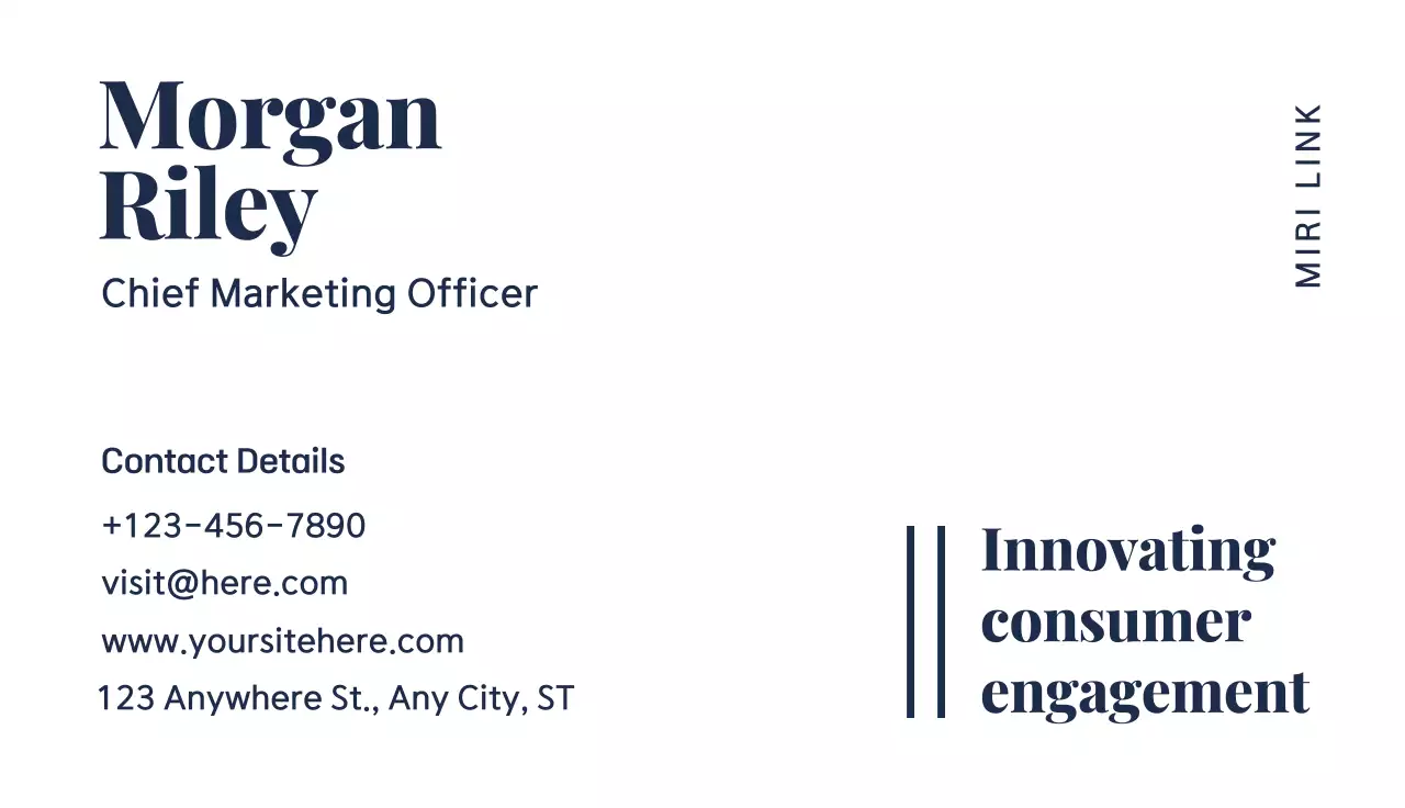 Navy Professional Business Card