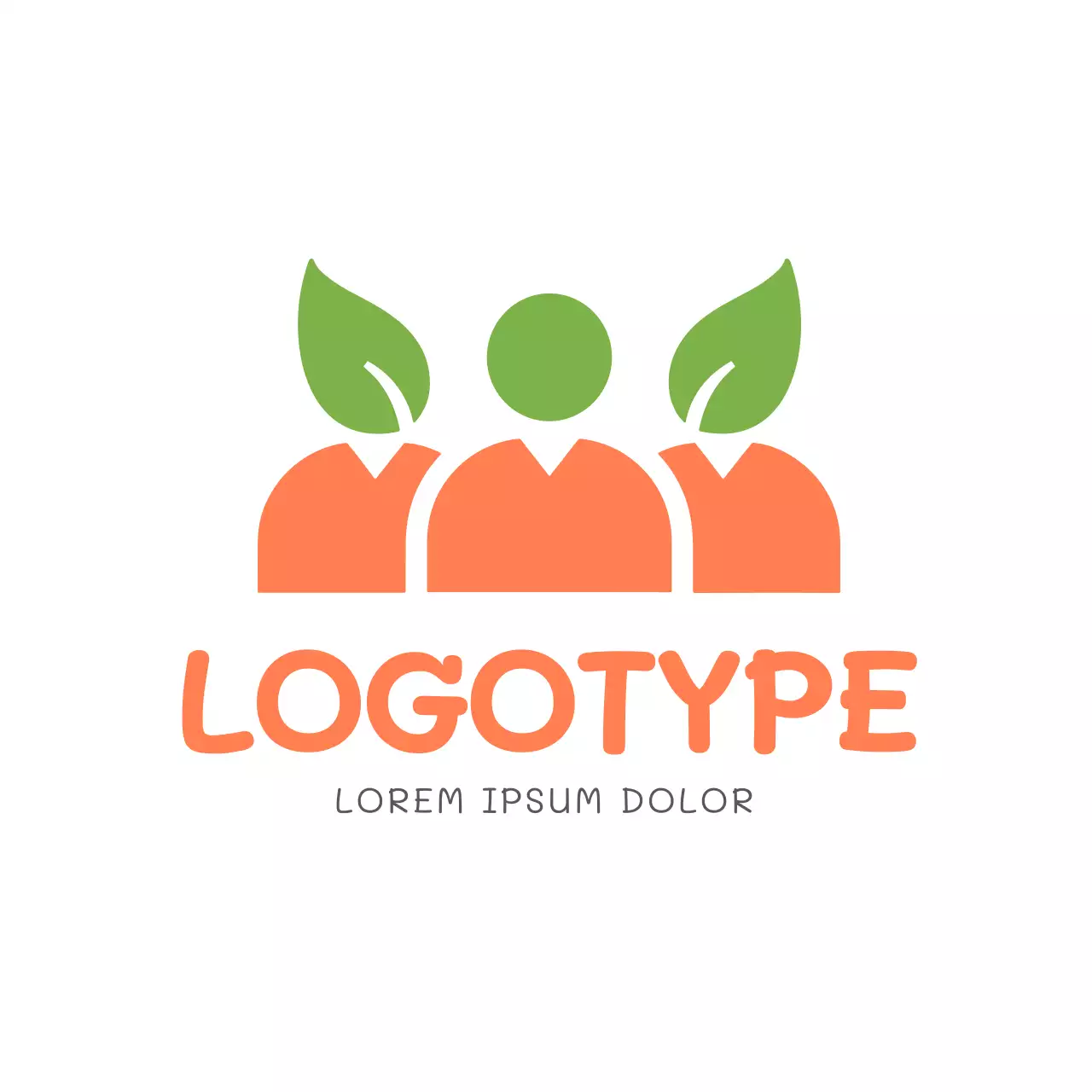Orange Minimal Design Logo