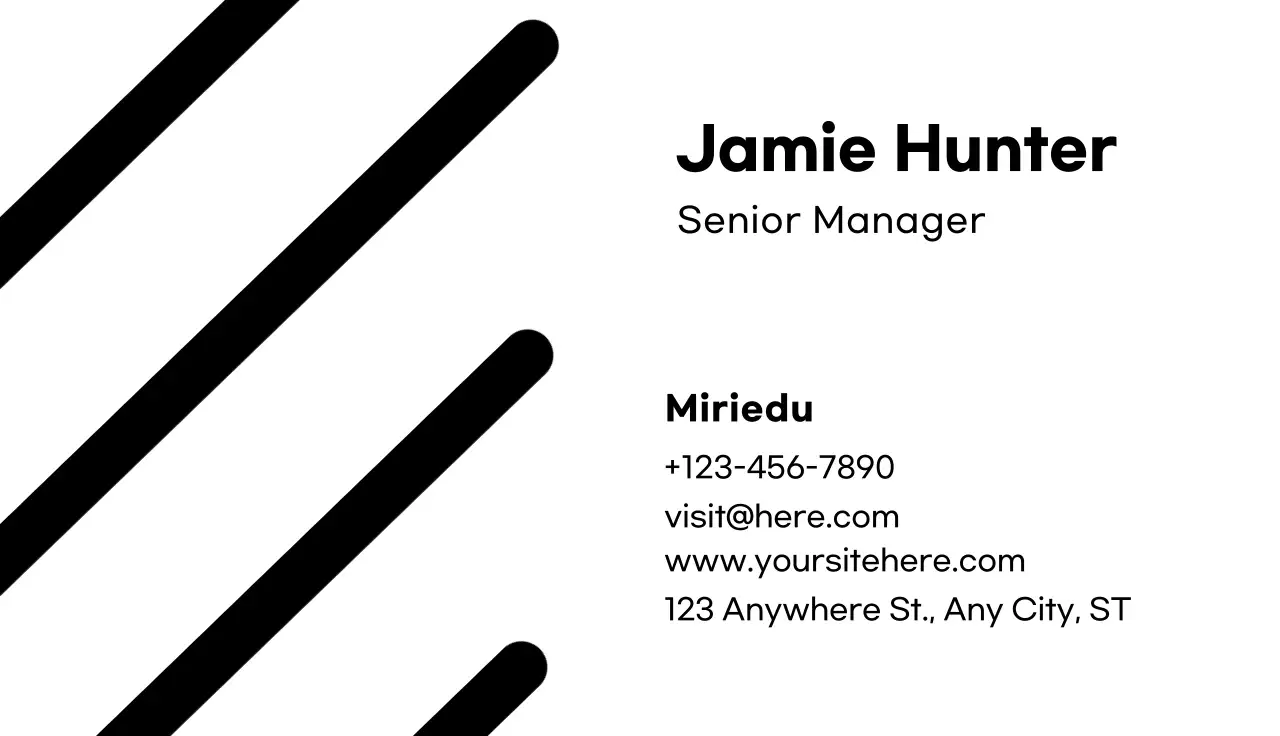 Black Minimal Business Card