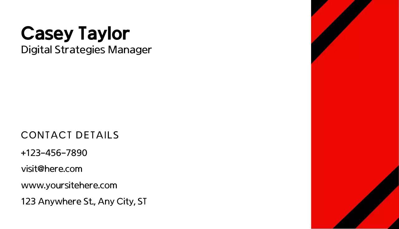 Red Simple Business Card