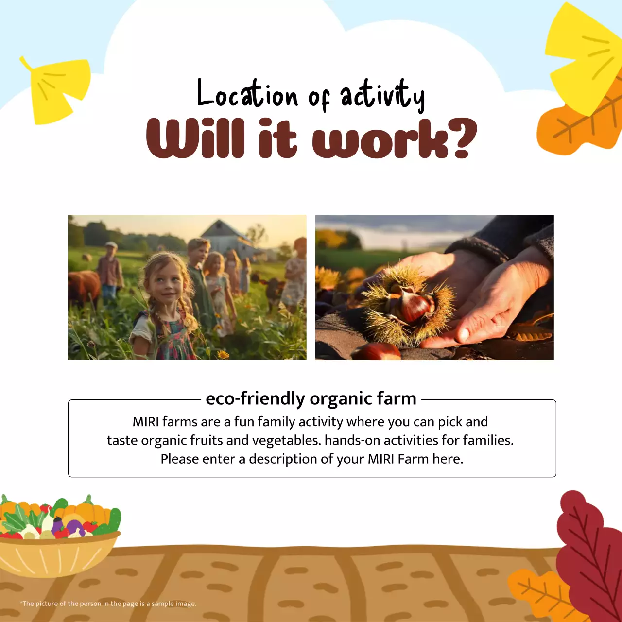 Orange Playful Farm Event Instagram Carousel