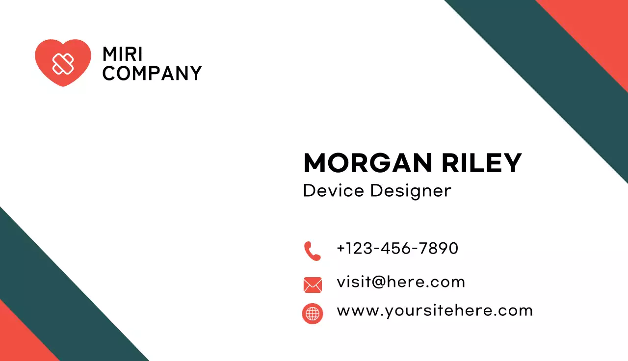 Red Modern Business Card