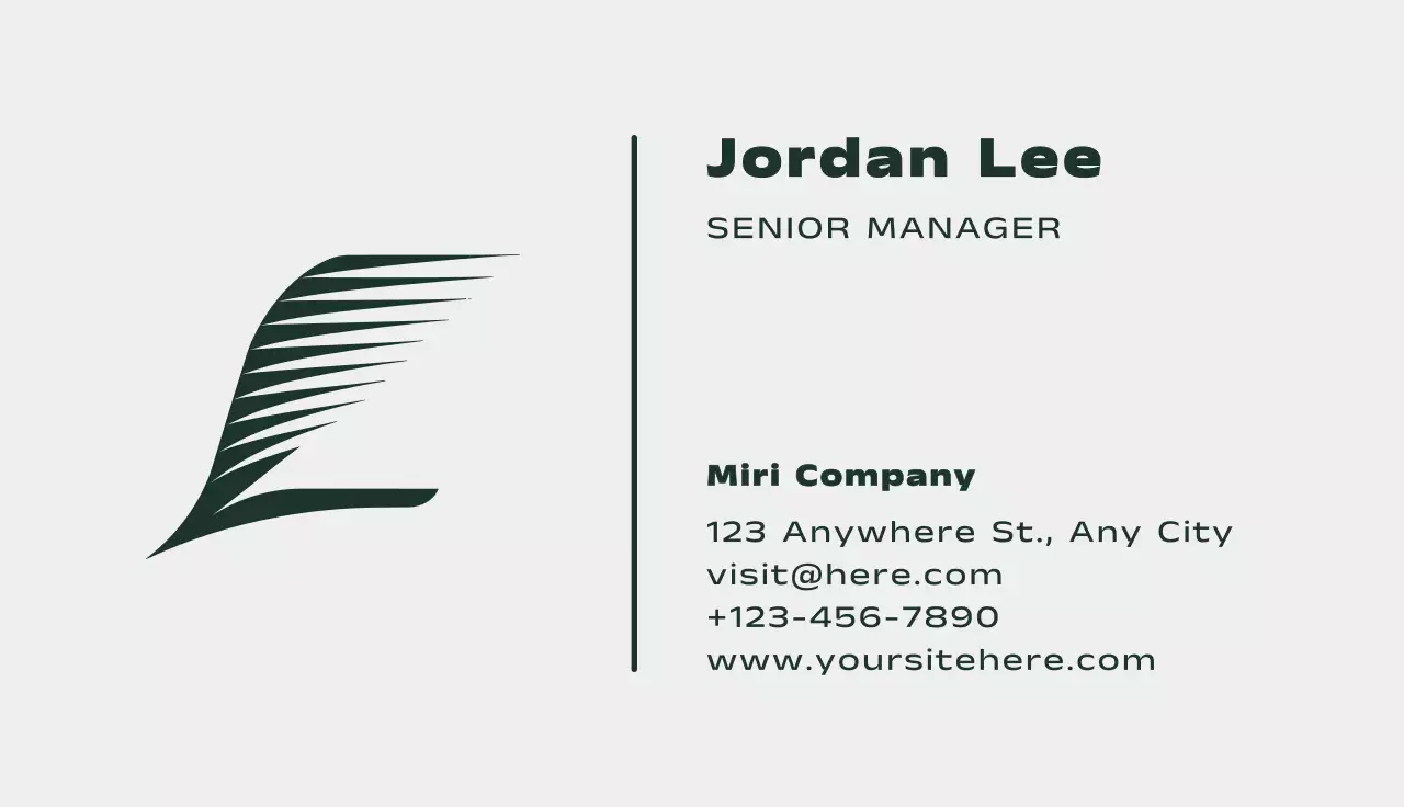 Green Modern Business Card