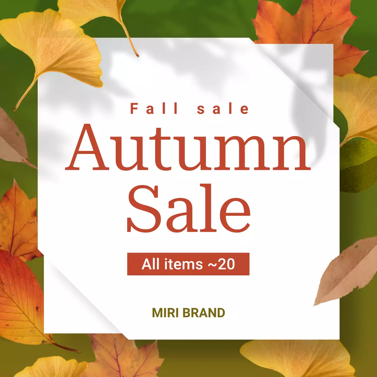 Orange Elegant Fall Promotion Instagram Carousel
