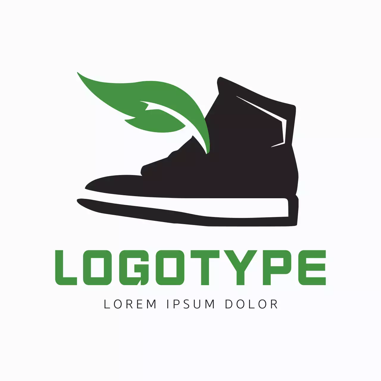 Green Modern Sneaker Logo