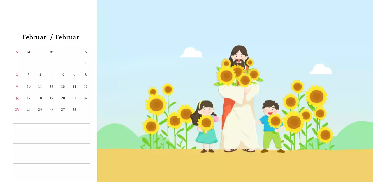 Warme kleurenKerken met schattige illustraties