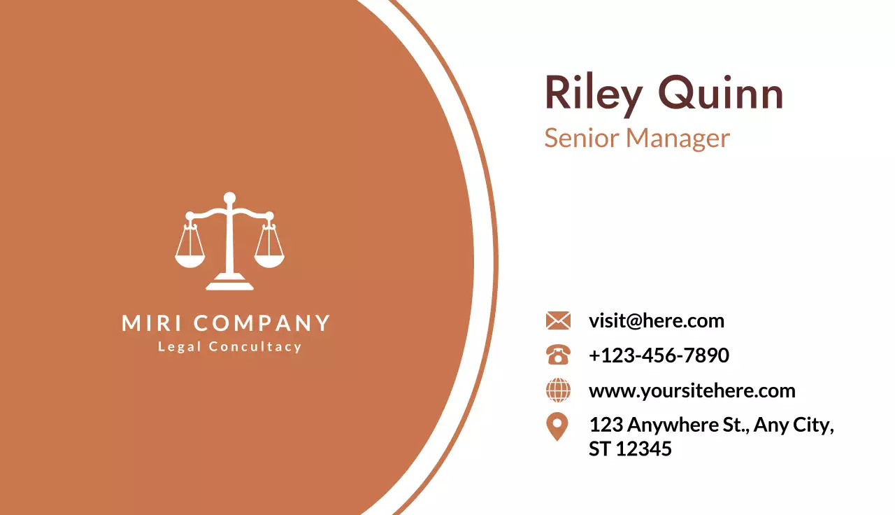 Brown Modern Legal Business Card