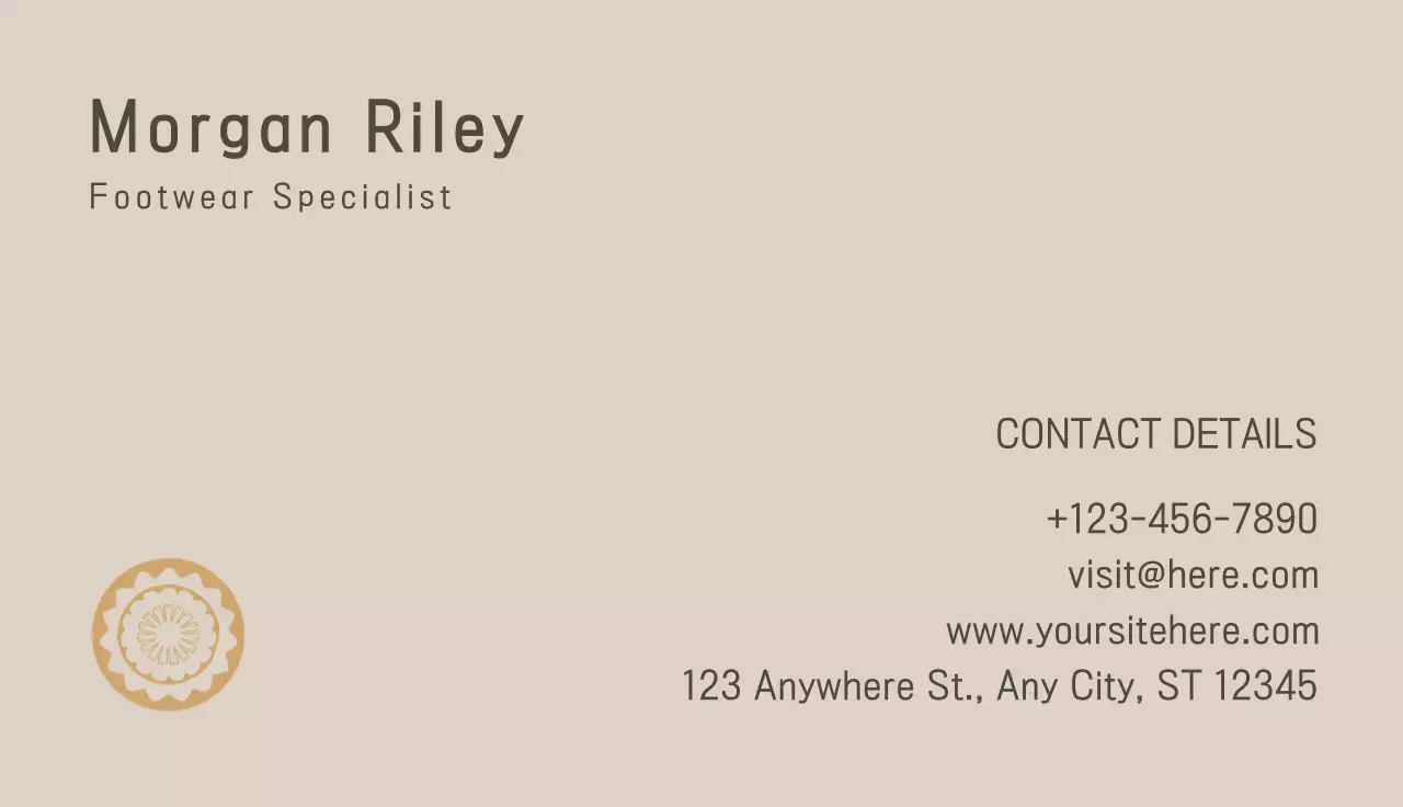 Beige Simple Business Card