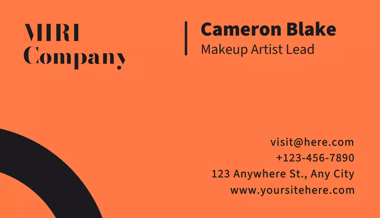 Orange Modern Business Card