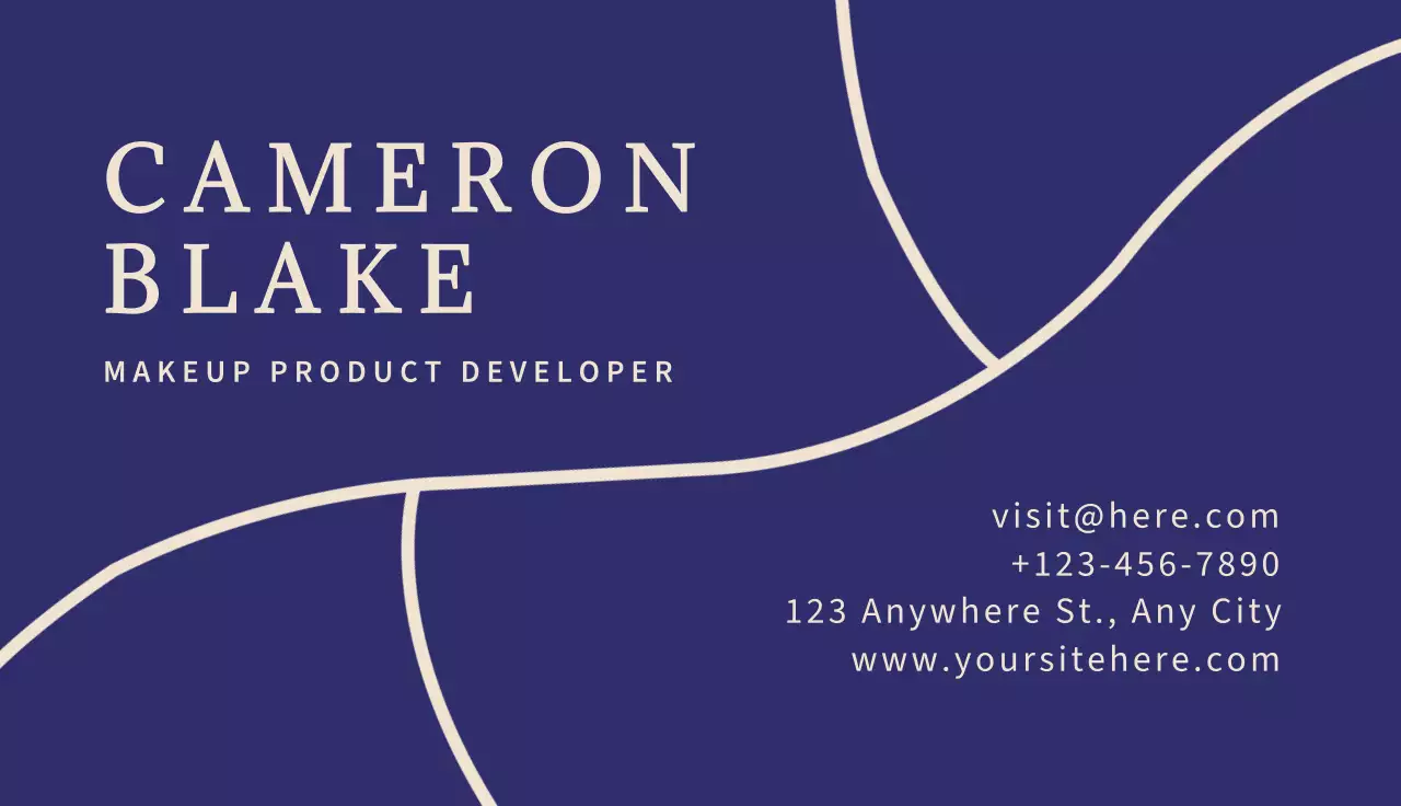 Navy Modern Business Card