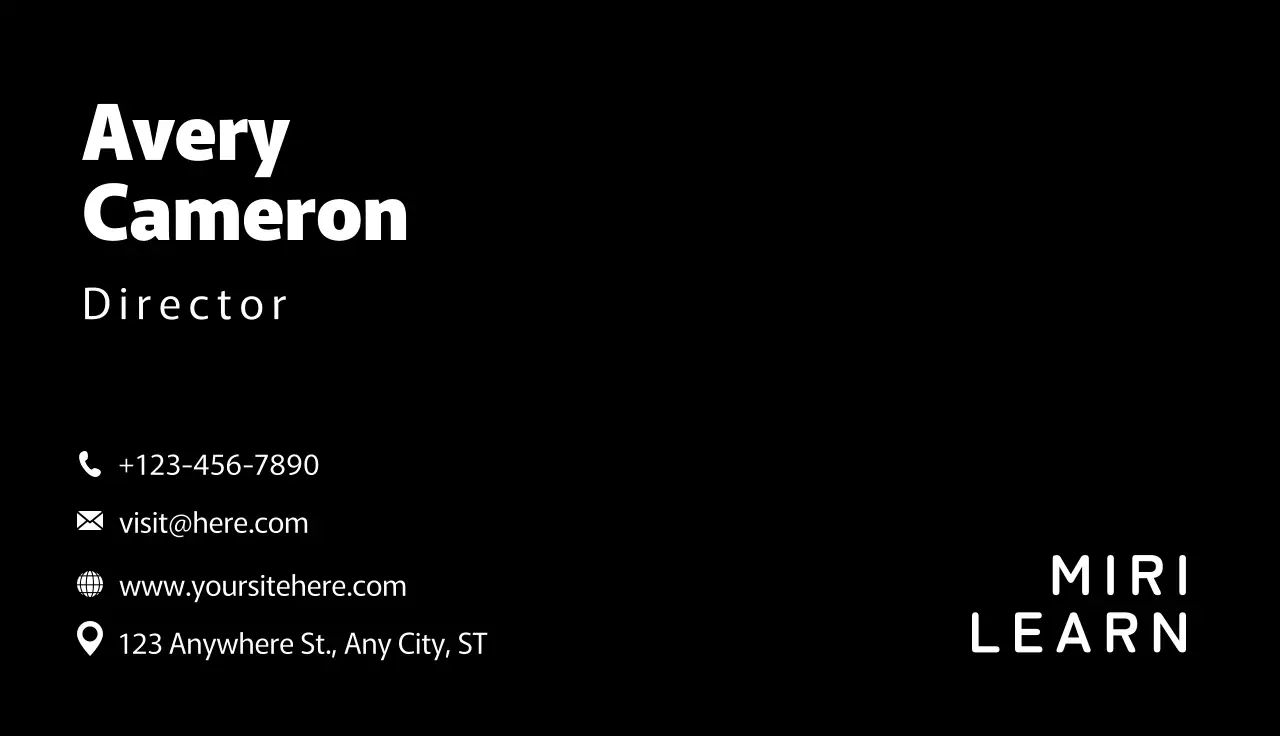Black Modern Business Card