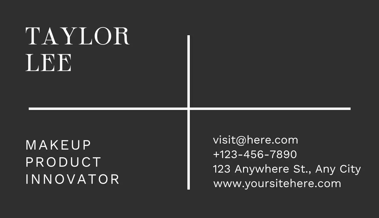 Black Modern Business Card