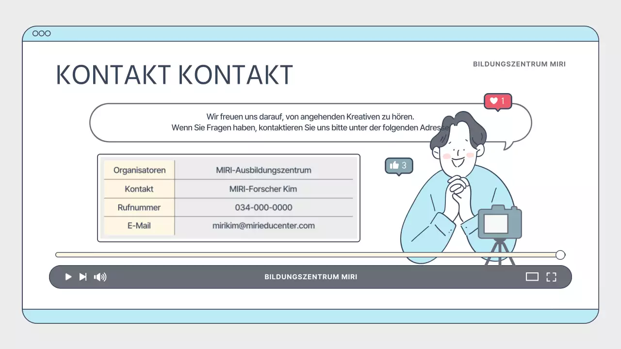 Einfacher weißer und hellblauer Creator-Trainingsleitfaden