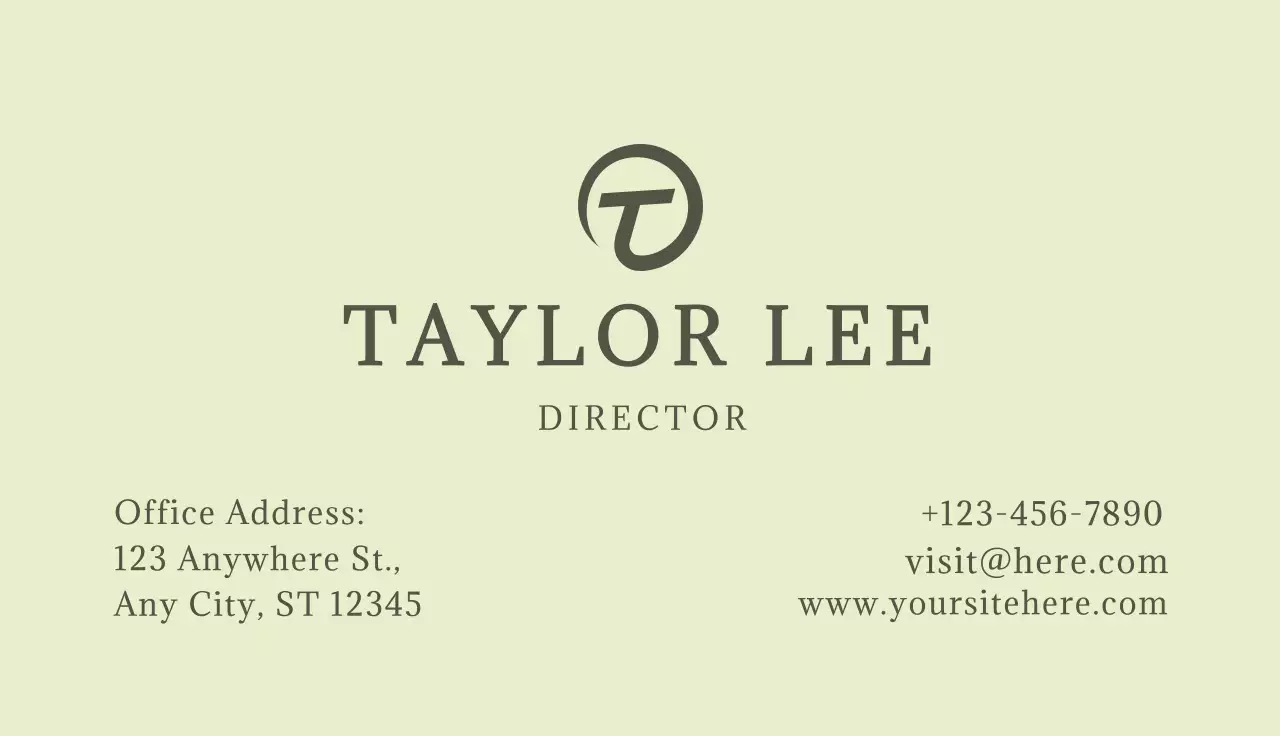 Beige Minimal Business Card