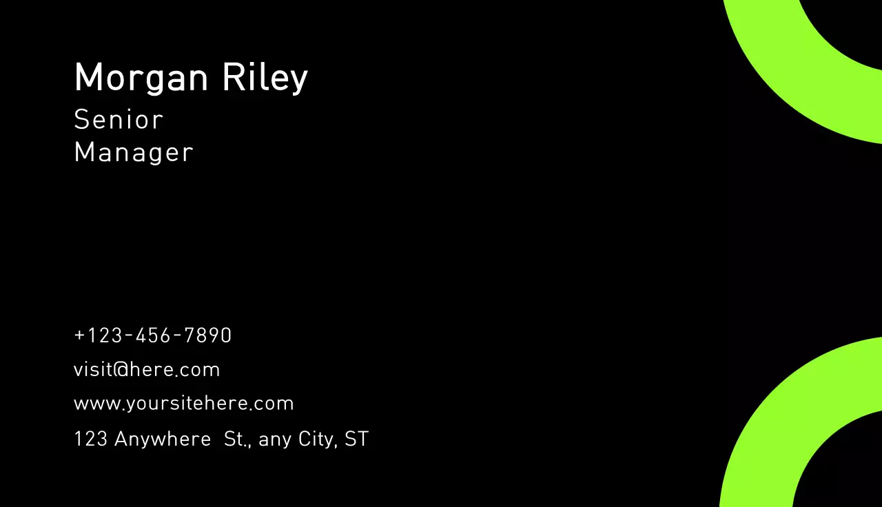 Black Minimal Business Card