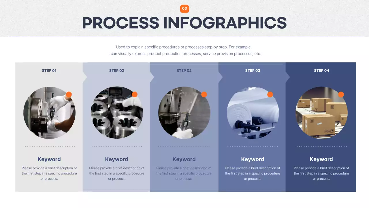 오렌지 모던 인포그래픽 가이드 프레젠테이션