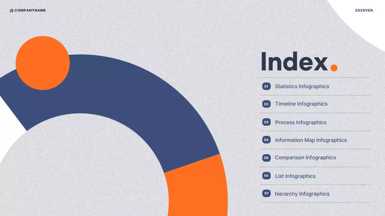 오렌지 모던 인포그래픽 가이드 프레젠테이션