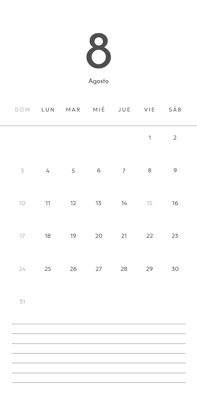 Un calendario fotográfico con un toque limpio y urbano