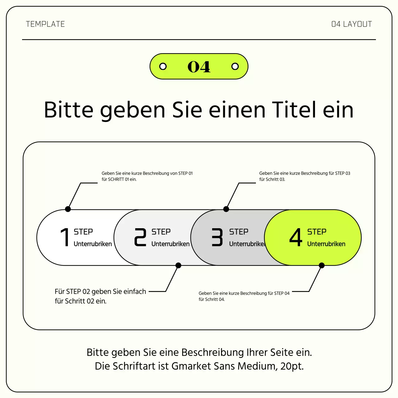 Ein einfaches, lindgrünes Geschäftsanschreiben