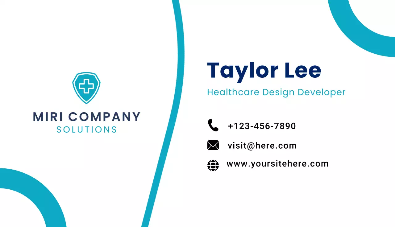 Blue Professional Healthcare Business Card